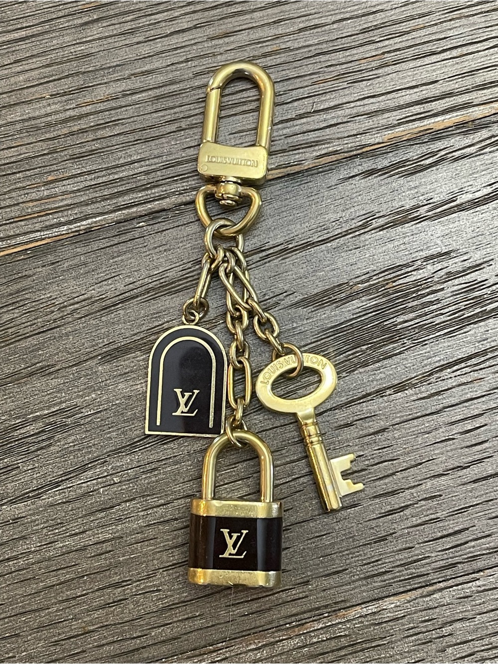 Louis Vuitton Gold Tone Porte Cles Cardenas Bag Charm